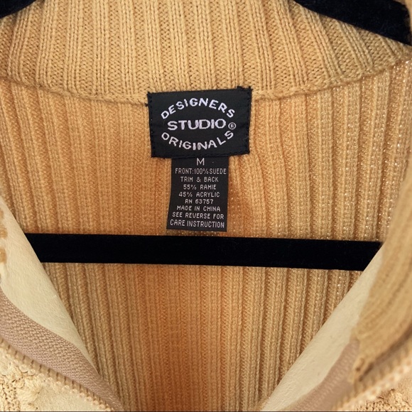 Designers Studio Original Tan Suede Vest Size Med - Picture 3 of 3